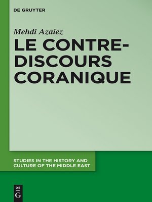 cover image of Le contre-discours coranique